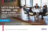 LET’S TALK TAX - BDO USA, LLP · 2019-07-11 · 3 2019 Let’s Talk Tax Mid-Year Update RYAN THOMAS International Tax Senior Manager 703-770-6312 rthomas@bdo.com JOSH SWAIN Tax