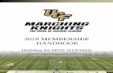2018 MEMBERSHIP HANDBOOK - University of Central Florida ...3 Dr. Tremon Kizer Director of Athletic Bands June 1, 2018 Welcome to the 2018 edition of the University of Central Florida