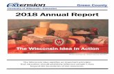 University of Wisconsin Extension 2018 Annual Report · Monroe, WI 53566 Green ounty Extension Office March 12, 2019 Dear Green ounty oard of Supervisors: Attached is the 2018 annual