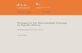 Prospects for renewable energy in South Africa · Prospects for Renewable Energy in South Africa German Development Institute 3 1 The challenge Climate change is one of this century’s