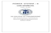 POWER SYSTEM II LAB MANUAL - JIS College of Engineering · POWER SYSTEM – II LAB MANUAL (CODE : EE 692) JIS COLLEGE OF ENGINEERING (An Autonomous Institution) Electrical Engineering