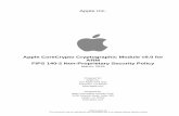 FIPS 140-2 Non-Proprietary Security Policy · Apple Inc. iPhone 5S with Apple A7 CPU iOS 12 ... Apple Inc. iPhone 6S with Apple A9 CPU (iPhone 6S and iPhone 6S Plus) iOS 12 Apple