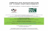 AMERICAN ASSOCIATION OF CODE ENFORCEMENT...7 AACE and the ICC signed an agreement in July 2011 that combined the AACE and ICC versions of the Property Maintenance and Zoning exams