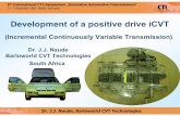 Development of a positive drive iCVT - PROMESCONDevelopment of a positive drive iCVT (Incremental Continuously Variable Transmission) 6th International CTI-Symposium „Innovative