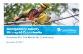 Montgomery County Microgrid Opportunity · Microgrid proposal to the Maryland Public Service Commission. Pepco has worked with Montgomery County to review several locations for hosting