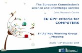 EU GPP criteria for · 1st Ad Hoc Working Group Meeting Seville - 11th December 2019. EU Green Public ... ICLEI (Local Governments Network) ... 1st Working Document Criteria + background