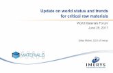 Update on world status and trends for critical raw materials...Jun 29, 2017  · Beneficiated mineral resources (clay, bentonite, diatomite, feldspar, kaolin, mica, wollastonite, etc.)