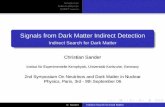 Signals from Dark Matter Indirect Detection - Indirect Search for Dark Mattercsander/Talks/ndm06.pdf · 2007-03-08 · Signals from Dark Matter Indirect Detection Indirect Search
