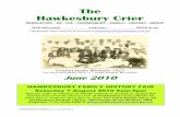 The Hawkesbury Crier - Hawkesbury on the NET · Windsor commencing at 10am. The HAWKESBURY CRIER is the quarterly newsletter of the group & is available on application from the address