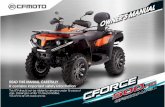 FOREWORD - CFMOTO · 2018-03-02 · FOREWORD 1 Foreword Welcome Thank you for purchasing a CFMOTO vehicle, and welcome to our world-wide family of CFMOTO enthusiasts. Be sure to visit