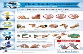 Clean Hands Save Lives - ku...Clean Hands Save Lives Pre-Surgical Hand Asepsis Protocol 4 Steps: Hygiene, Wash, Disinfect and Care It’s in your hands! . veterinaryhandhygiene.eu