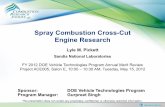 Spray Combustion Cross-Cut Engine Research · Spray Combustion Cross-Cut Engine Research Lyle M. Pickett Sandia National Laboratories . Sponsor: DOE Vehicle Technologies Program ...