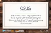 SAP SuccessFactors Employee Central Core-Hybrid with On ... AC Slide Decks... · from SAP HCM to SF Employee Central • More self -service, automation and greater transparency and
