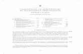 CHALLENGES OF ARBITRATORS IN INVESTMENT ARBITRATION · An important aspect of the criticism of investor-state dispute settlement (ISDS) concerns ... and some have severed ties with