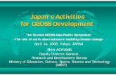 Japan’s Activities for GEOSS Development · Japan’s Activities for GEOSS Development Shin AOYAMA Deputy Director-General, Research and Development Bureau Ministry of Education,