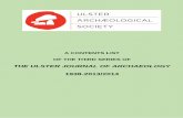 THE ULSTER JOURNAL OF ARCHAEOLOGY 1938-2013/2014784493,en.pdf · THE ULSTER JOURNAL OF ARCHAEOLOGY 1938-2013/2014 . Compiled by Ruairí Ó Baoill on behalf of the Ulster Archaeological