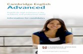 English for high achievers in the academic and …...Information for candidates English for high achievers in the academic and professional world Certiicate in Advanced English (CAE)