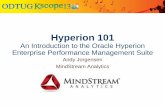 Hyperion 101 - MindStream Analytics · Hyperion Financial Management Accelerates Reporting Cycles and Reduces Costs of Compliance Governance, Risk and Compliance ERP: Oracle, SAP,