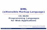 XML - cs.virginia.eduup3f/cs4640s19/slides/4640Lec19B-XML.pdfSpring 2019 – University ofVirginia © Praphamontripong 2 Overview 1. What is XML? 2. Why XML? 3. How does XML work?