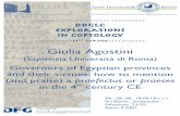 Giulia Agostini · Da Database and Dictionary of Greek Loanwords in Coptic FB Geschichts- und Kulturwissenschaften, Ägyptologisches Seminar DDGLC Explorations in Coptology >>>>>33rd