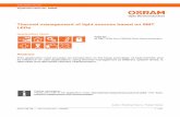 AN052 Thermal management of light sources based on SMD LEDs · 2018-08-08 | Document No.: AN052 1 / 20 Application Note Thermal management of light sources based on SMT LEDs Abstract