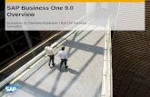 SAP Business One 9.0 Overview - Adiles · subscription agreement with SAP. SAP has no obligation to pursue any course of business outlined in this document or any related presentation,