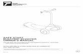 SAFE START ELECTRIC SCOOTER OWNER’S MANUAL · NOTE: Manual illustrations are for reference purposes only. Illustrations may not reflect the exact appearance of the actual product.