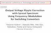 INVITED Output Voltage Ripple Correction with Spread ...Check the relationship between Vm & spectrum level 12 Frequency [MHz] Frequency [MHz]]]] (a) (b) ... Vb is the DC voltage of
