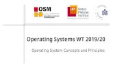 Operating Systems WT 2019/20 · Operating Systems 9 User Mode vs. Kernel Mode CPU Operational Modes with different Hardware Privileges Privileged Instructions executed in User Mode