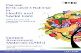 Health and Social Care - Pearson qualifications · Health and Social Care Unit 3: Anatomy and Physiology for Health and Social Care Extended Diploma in Health and Social Care Pearson