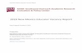 2019 New Mexico Educator Vacancy ReportThe New Mexico Educator Vacancy report has been done annually by the New Mexico State University SOAR Center since 2015. The purpose of this