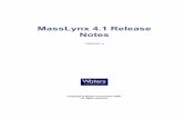 MassLynx 4.1 Release NotesThe user documentation set for MassLynx 4.1 is a collection of documents in several formats: ... MassLynx incorporates an HTML-based online Help system, which