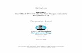 Syllabus REQB® Certified Professional for Requirements ... · IEEE 610: Standard Glossary of Software Engineering Terminology IEEE 830: Recommended Practice for Software Requirements