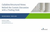 Callables/Structured Notes: Behind the Curtain Discussion ... · IBRD. 2018. 2019. 14. Source: Bloomberg, TD Securities. 15. A Look Behind the Curtain. 16. Supply and Demand. 17.