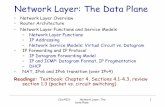 Network Layer: The Data Plane - University of Minnesota · Network Layer: The Data Plane • Network Layer Overview ... •Forwarding: delivery of packets hop by hop ... forwarding