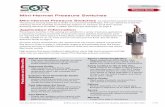 SOR Inc. - Mini-Hermet Pressure Switches · 2019-08-26 · Form 456 (08.19) SOR Inc. SORInc.com | 913-888-2630 | Registered Quality System to ISO 9001 1/16 Mini-Hermet Pressure Switches