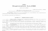 The Registration Act,1908 - Board of Revenue, Sindh · 2016-10-04 · called the Registration Act, 1908. (2) ... Report to Provincial Government of appointments under Sections 10,