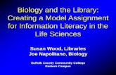 Biology and the Library: Creating a Model Assignment for ... · Creating a Model Assignment for Information Literacy in the Life Sciences Susan Wood, Libraries Joe Napolitano, Biology