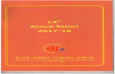 14th Annual Report 2017-18 KUTCH RAILWAY COMPANY LIMITED · 2019-07-18 · 14th Annual Report 2017-18 3 NOTICE NOTICE is hereby given that the 14th ANNUAL GENERAL MEETING of the Shareholders