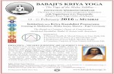 BABAJI’S KRIYA YOGA...BABAJI’S KRIYA YOGA – The Yoga of the Maha Siddhas – INITIATION WEEKEND SEMINAR The First in a series of three progressive Initiations with Yogaacharya
