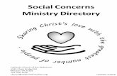 Social Concerns Ministry Directory · Social Concerns Ministry Directory Lutheran Church of the Redeemer 1545 Chain Bridge Rd McLean, VA 22101 703-356-3346 church@redeemermclean.org