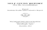 SELF-STUDY REPORT - NAAC Report - Part-I.pdf1.5 First NAAC Assessment: The first NAAC peer team Assessment of the Institute took place in October, 2005 and the Institute was awarded
