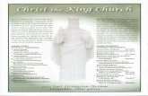 CHRIST THE KING CHURCH · 2019-09-19 · CHRIST THE KING CHURCH COLUMBUS, OHIO October 18th, 2015 Twenty-Ninth Sunday in Ordinary Time Vigésimo Noveno Domingo del Tiempo Ordinario