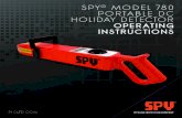 Spy model 780 portable dc holiday detector operating ... · 2 picltd.com picltd.com 3 welcome Thank you for purchasing the SPY® Model 780 DC Holiday Detector. Pipeline Inspection