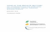 WHO IS THE PRIVATE SECTOR?s3.amazonaws.com/aws-bsdc/Convergence_Who_is_the_Private_Sector.pdf · borrowers over medium-term tenors and to incur loss in initial year due to creating