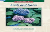 CHAPTER 15 Acids and Bases - Welcome to Dr. D's Web Site · of aqueous acids and bases. Name common binary acids and oxyacids, given their chemical formulas. List five acids commonly