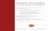 CENTRAL BANK OF SRI LANKA...ISSN 1391 - 3743 Volume 48 No. 01 - 2018 Printed at the Central Bank of Sri Lanka Printing Press STAFF STUDIES Volume 48 No. 01 - 2018 CENTRAL BANK OF SRI