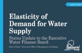 Price Elasticity of Demand for Water Supply · • Price elasticity estimates for residential water demand average around -0.50, but range to as much as -1.16. • Recent studies