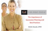 The Importance of Succession Planning and Best Practices Resources/Succession Planning.pdfworkforce, knowledge loss/gap • Shortfall in number of future leaders • Increase in attrition