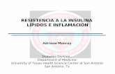 RESISTENCIA A LA INSULINA LÍPIDOS E INFLAMACIÓNturing.iimas.unam.mx/...insulina_obesidad.pdf · DIABETES MELLITUS TIPO 2 DEFECTOS EN SECRECIÓN DE INSULINA RESISTENCIA A LA INSULINA